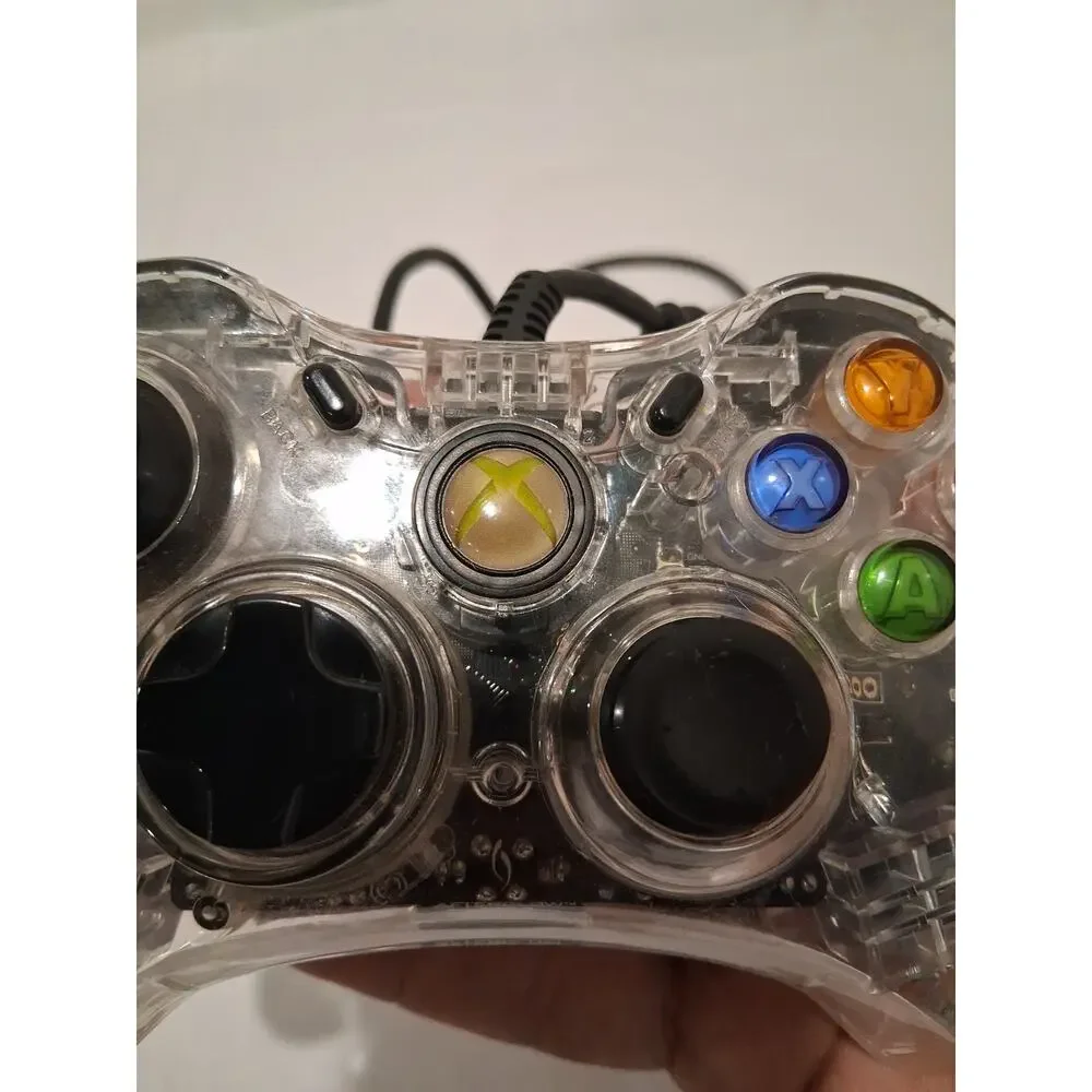 PDP Afterglow Xbox 360 Wired Controller Clear Transparent LED Model PL-3702
